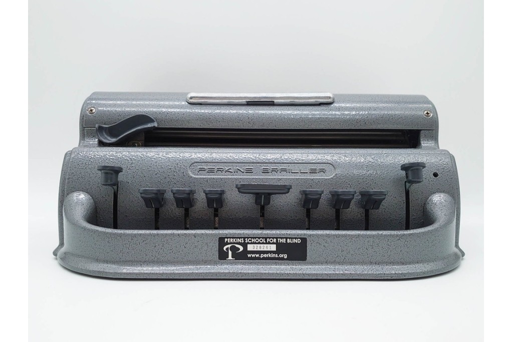 アメリカ　PERKINS BRAILLER(パーキンスブレーラー)　レトロな点字タイプライター　(R-089677)