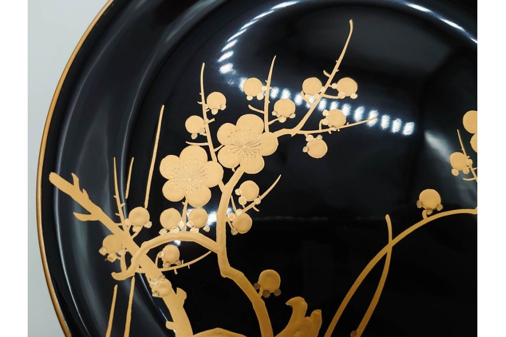 【真作】漆芸　柘榴図レリーフ　金彩蒔絵風　木地塗装飾　金彩実表現　B175 公式】アンティーク家具ラフジュ工房商品詳細ページ戦前 大正から昭和