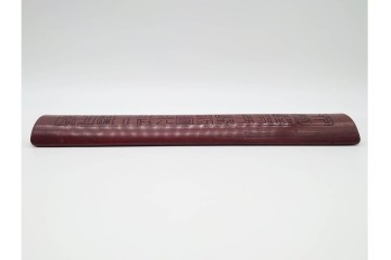 時代茶道具　竹彫　漢詩彫が施された茶合　(R-089687)