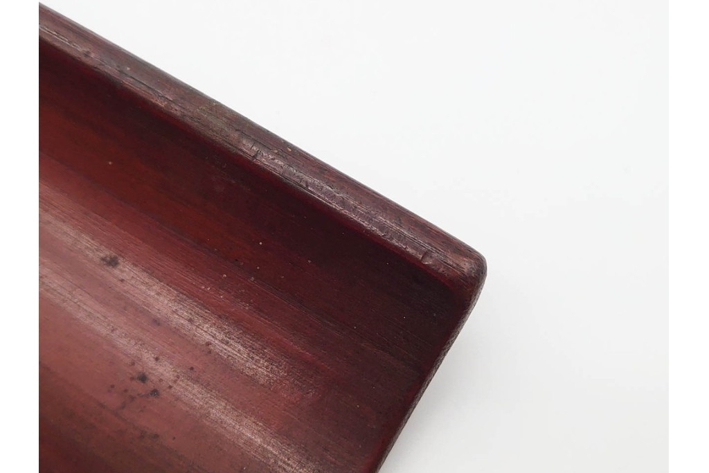 時代茶道具　竹彫　漢詩彫が施された茶合　(R-089687)