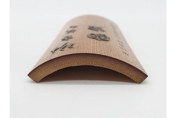時代物　石禅作　胡麻竹彫嵌の茶量(茶合)　共箱付き　(R-089688)