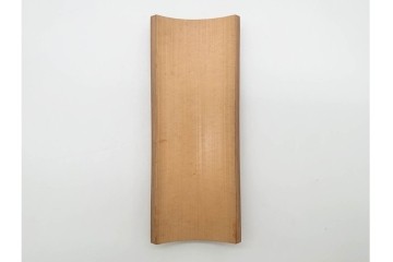 時代物　石禅作　胡麻竹彫嵌の茶量(茶合)　共箱付き　(R-089688)