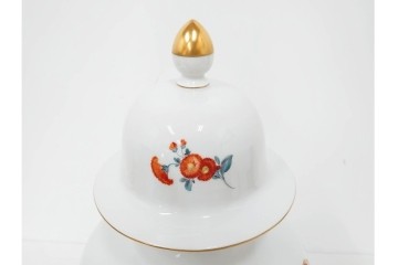 ドイツ製　Meissen(マイセン)　フラワーブーケ　高さ約53cm　華やかな蓋付きフラワーベース　外箱付き　(R-089689)