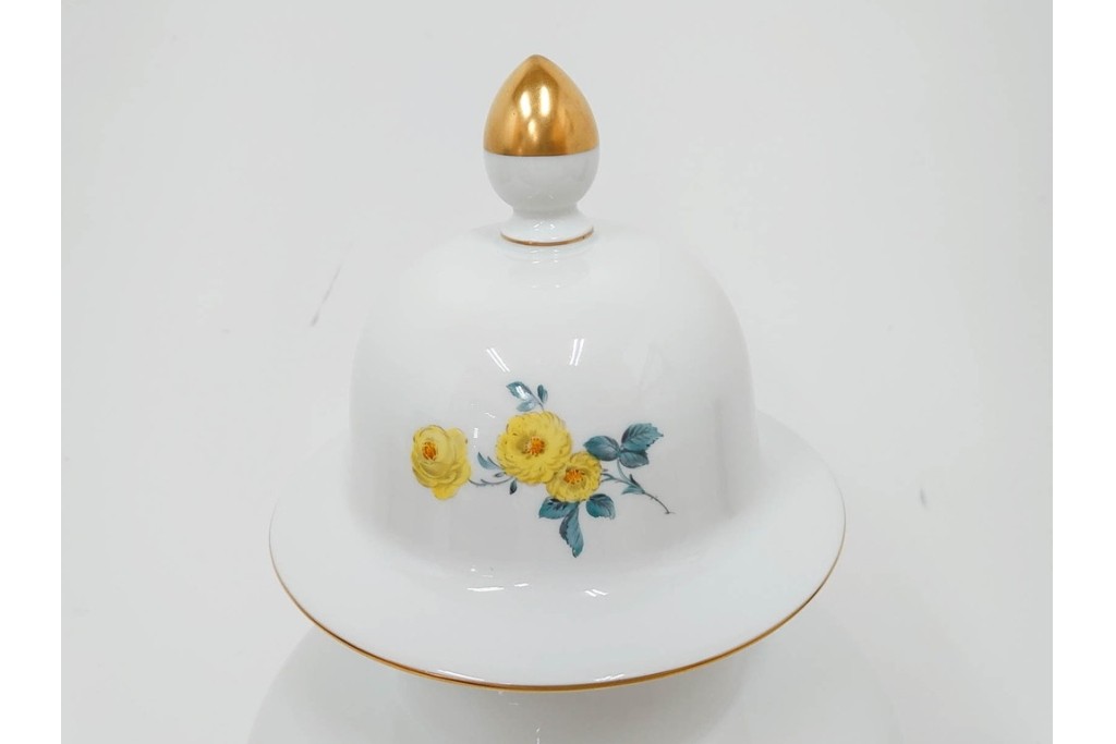 ドイツ製　Meissen(マイセン)　フラワーブーケ　高さ約53cm　華やかな蓋付きフラワーベース　外箱付き　(R-089689)