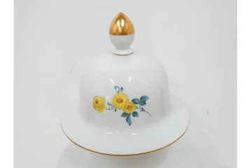 ドイツ製　Meissen(マイセン)　フラワーブーケ　高さ約53cm　華やかな蓋付きフラワーベース　外箱付き　(R-089689)