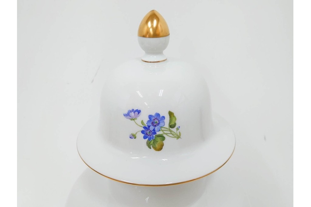 ドイツ製　Meissen(マイセン)　フラワーブーケ　高さ約53cm　華やかな蓋付きフラワーベース　外箱付き　(R-089689)