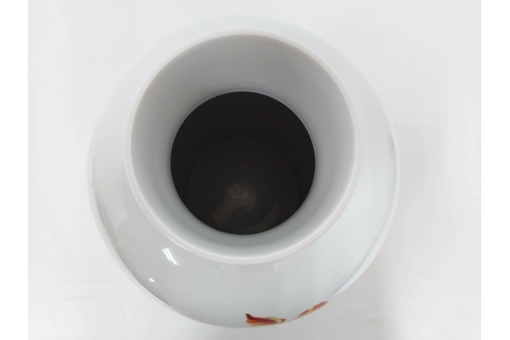 ドイツ製　Meissen(マイセン)　フラワーブーケ　高さ約53cm　華やかな蓋付きフラワーベース　外箱付き　(R-089689)