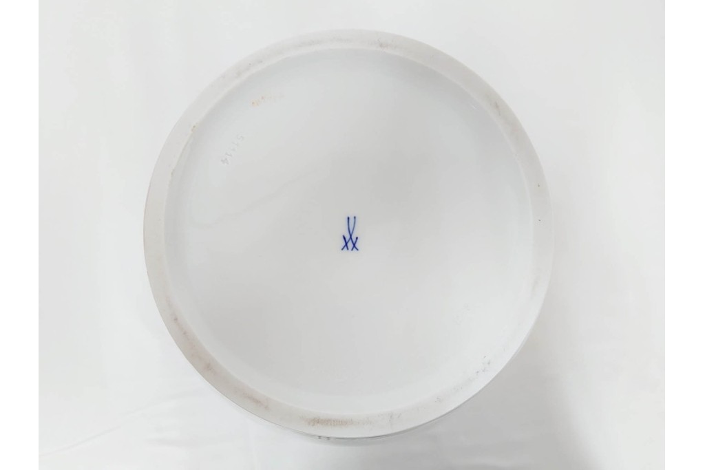 ドイツ製　Meissen(マイセン)　フラワーブーケ　高さ約53cm　華やかな蓋付きフラワーベース　外箱付き　(R-089689)