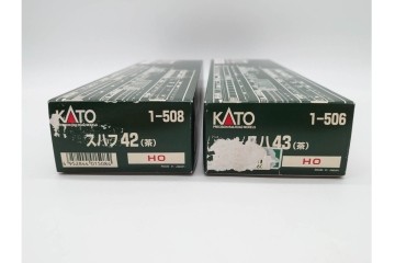 KATO(カトー)　HOゲージ 　D51(蒸気機関車)・スハ43系(客車)・キハ82系(ディーゼルカー)・線路セット・パワーパックなど 鉄道模型まとめてセット　(R-089690)