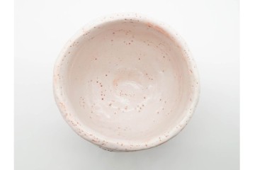人間国宝 鈴木蔵　志野(志埜)焼　直径約14cm(4.6寸)　やわらかな白釉が趣深い茶碗　二重箱　共箱・共布付き　(R-089692)