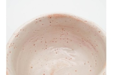 人間国宝 鈴木蔵　志野(志埜)焼　直径約14cm(4.6寸)　やわらかな白釉が趣深い茶碗　二重箱　共箱・共布付き　(R-089692)