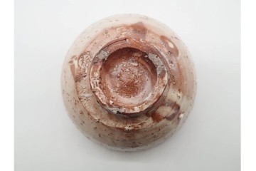 岡田裕　直径約14cm(4.6寸)　土の温かみを感じる萩茶碗　共箱付き　(R-089694)
