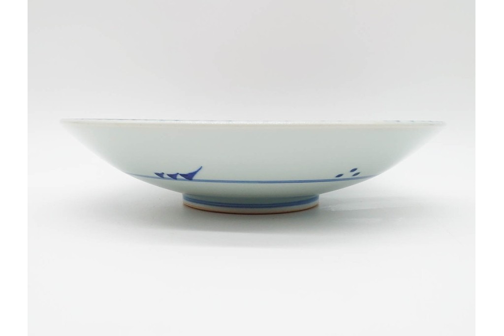 宮崎祐輔　有田焼　直径約23cm(7.5寸)　色絵楽人駱駝の平鉢　共箱付き　(R-089696)