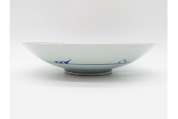 宮崎祐輔　有田焼　直径約23cm(7.5寸)　色絵楽人駱駝の平鉢　共箱付き　(R-089696)