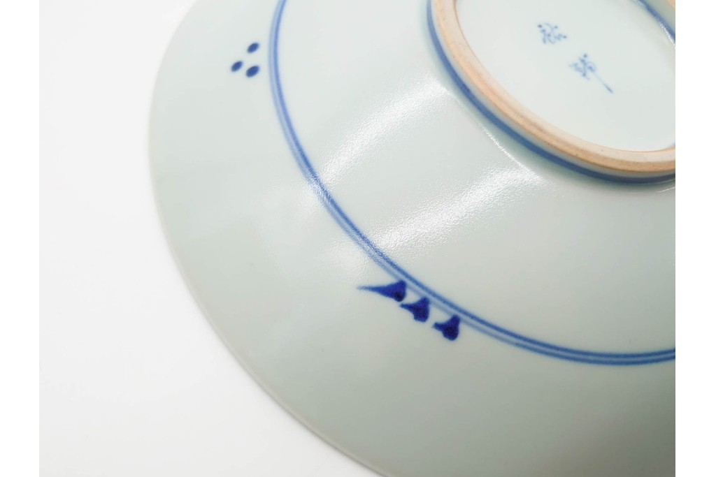 宮崎祐輔　有田焼　直径約23cm(7.5寸)　色絵楽人駱駝の平鉢　共箱付き　(R-089696)