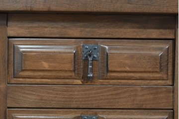 中古　美品　スペイン　ターニングレッグが印象的な引き出し付きサイドテーブル　(R-089701)