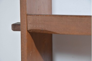 和製ヴィンテージ　昭和中期　栓材　素朴なデザインの楔(クサビ)式本棚　(R-089704)