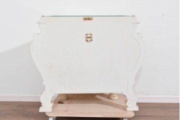 中古　美品　SILIK(シリック)　ロココ調　花柄と曲線装飾が繊細で美しいコンソールチェスト　定価約110万円　(R-089711)