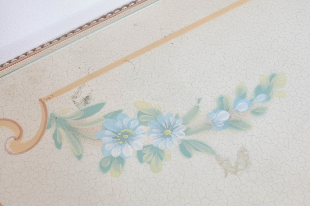 中古　美品　SILIK(シリック)　ロココ調　優美な花柄とゴールドの装飾が華やかな引き出し付きコンソールテーブル　現行定価約180万円　(R-089712)