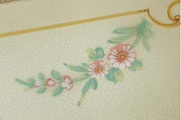 中古　美品　SILIK(シリック)　ロココ調　優美な花柄とゴールドの装飾が華やかな引き出し付きコンソールテーブル　現行定価約180万円　(R-089712)