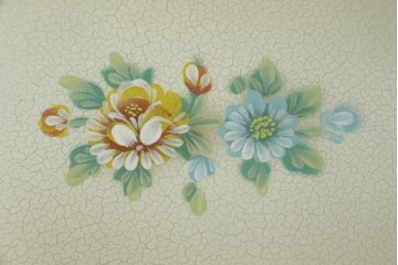 中古　美品　SILIK(シリック)　ロココ調　優美な花柄とゴールドの装飾が華やかな引き出し付きコンソールテーブル　現行定価約180万円　(R-089712)
