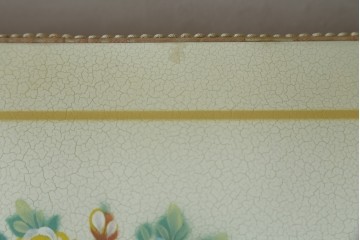 中古　美品　SILIK(シリック)　ロココ調　優美な花柄とゴールドの装飾が華やかな引き出し付きコンソールテーブル　現行定価約180万円　(R-089712)