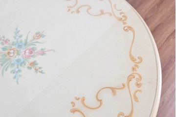 中古　美品　SILIK(シリック)　繊細なロココ調装飾が華やかなダイニングテーブル　定価約210万円　(R-089713)