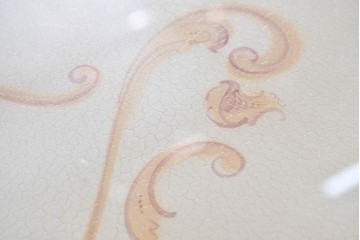 中古　美品　SILIK(シリック)　繊細なロココ調装飾が華やかなダイニングテーブル　定価約210万円　(R-089713)