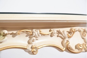 中古　美品　SILIK(シリック)　繊細なロココ調装飾が華やかなダイニングテーブル　定価約210万円　(R-089713)