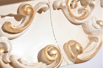 中古　美品　SILIK(シリック)　繊細なロココ調装飾が華やかなダイニングテーブル　定価約210万円　(R-089713)