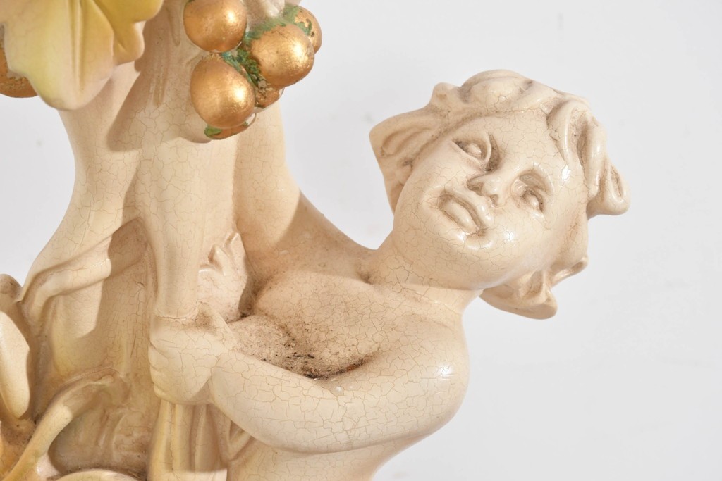 中古　SILIK(シリック)　ブドウと人物モチーフの装飾が華やかなポールハンガー　定価約46万円　(R-089714)