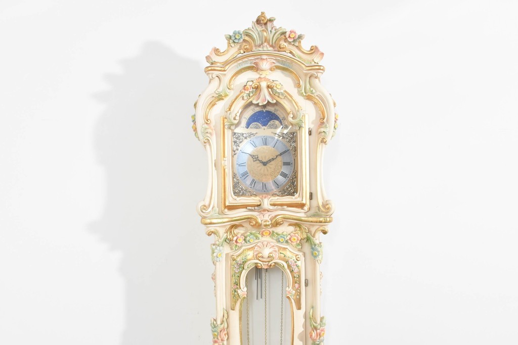 中古　イタリア　Franz Hermle(フランツ・ヘルムレ)社製ムーブメント搭載のホールクロック　定価約200万円　(R-089715)