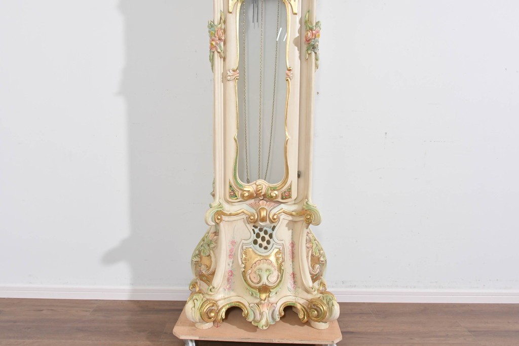 中古　イタリア　Franz Hermle(フランツ・ヘルムレ)社製ムーブメント搭載のホールクロック　定価約200万円　(R-089715)