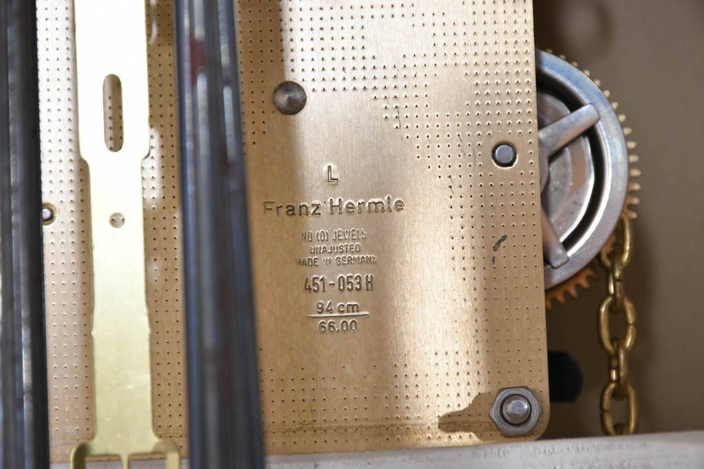 中古　イタリア　Franz Hermle(フランツ・ヘルムレ)社製ムーブメント搭載のホールクロック　定価約200万円　(R-089715)