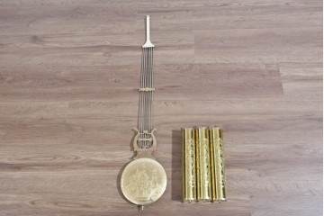 中古　イタリア　Franz Hermle(フランツ・ヘルムレ)社製ムーブメント搭載のホールクロック　定価約200万円　(R-089715)