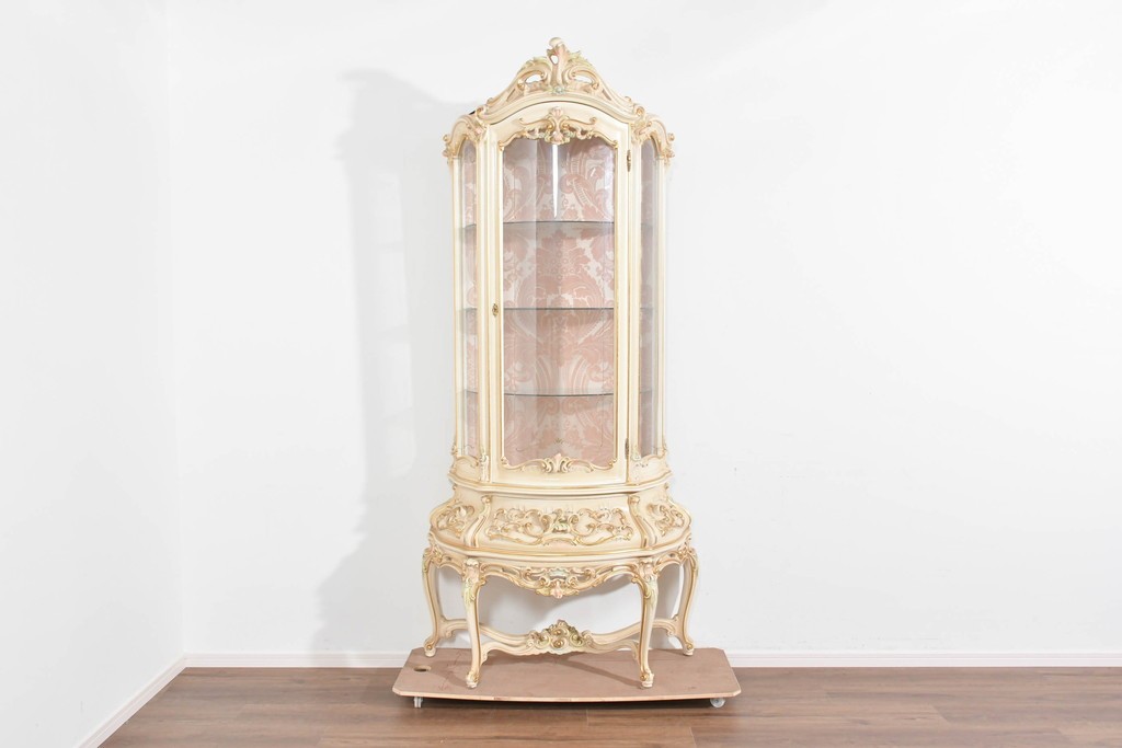 中古　美品　SILIK(シリック)　優美な装飾が華やかなロココ調キュリオケース　定価約170万円　(R-089716)