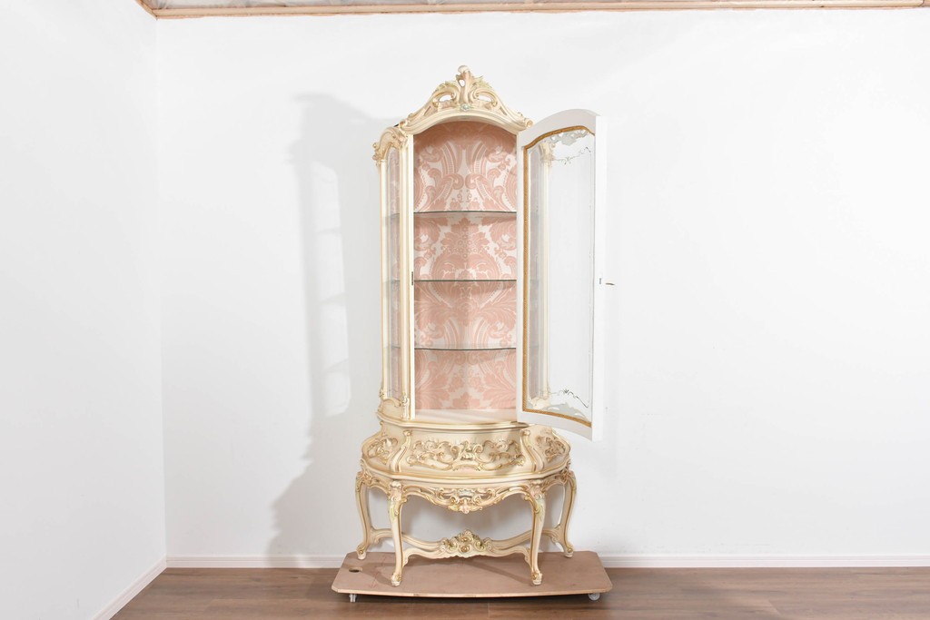 中古　美品　SILIK(シリック)　優美な装飾が華やかなロココ調キュリオケース　定価約170万円　(R-089716)