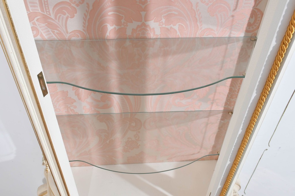 中古　美品　SILIK(シリック)　優美な装飾が華やかなロココ調キュリオケース　定価約170万円　(R-089716)