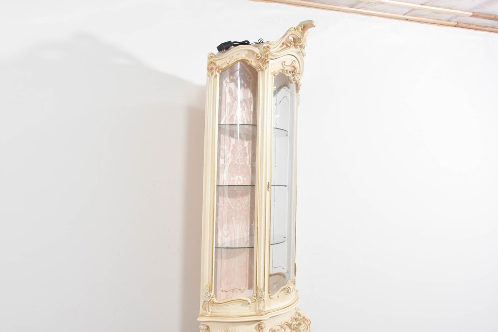 中古　美品　SILIK(シリック)　優美な装飾が華やかなロココ調キュリオケース　定価約170万円　(R-089716)
