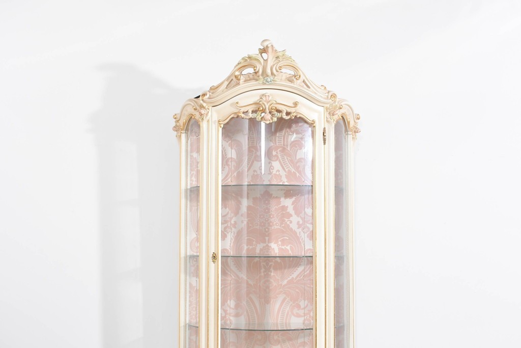 中古　美品　SILIK(シリック)　優美な装飾が華やかなロココ調キュリオケース　定価約170万円　(R-089716)