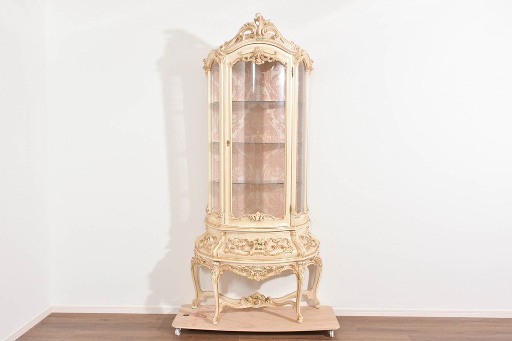 中古　美品　SILIK(シリック)　優美な装飾が華やかなロココ調キュリオケース　定価約170万円　(R-089717)