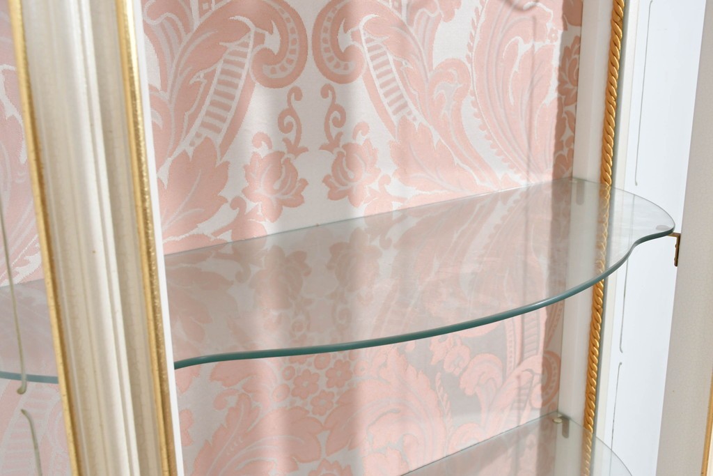 中古　美品　SILIK(シリック)　優美な装飾が華やかなロココ調キュリオケース　定価約170万円　(R-089717)