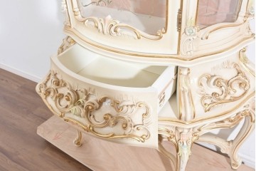 中古　美品　SILIK(シリック)　優美な装飾が華やかなロココ調キュリオケース　定価約170万円　(R-089717)
