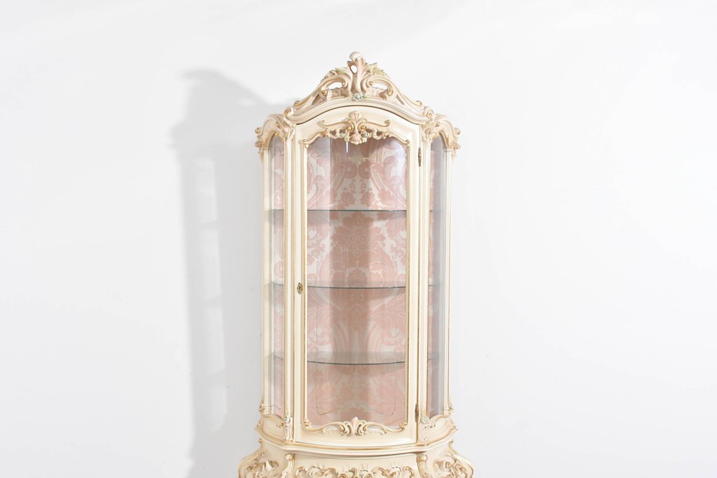 中古　美品　SILIK(シリック)　優美な装飾が華やかなロココ調キュリオケース　定価約170万円　(R-089717)