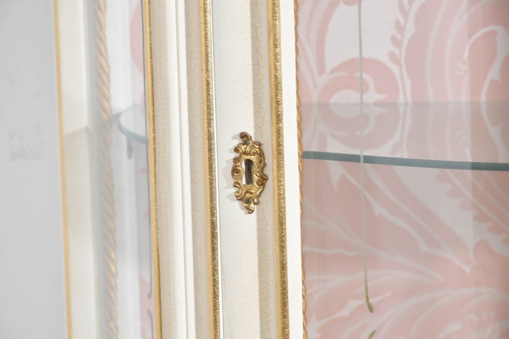 中古　美品　SILIK(シリック)　優美な装飾が華やかなロココ調キュリオケース　定価約170万円　(R-089717)