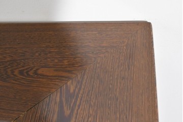 中古　美品　鉄刀木(タガヤサン)材　重厚な木目を楽しむ和モダンな囲炉裏テーブルと椅子4脚のセット　(R-089720)