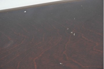 中古　美品　希少な廃盤品　北海道民芸家具　立体感のあるパネルデザインの脚付き下駄箱　(R-089722)
