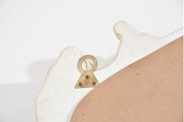 中古　イタリア製　高級家具　SILIK(シリック)　ロココ調　華やかな装飾が目を引く特大壁掛けミラー　(R-089723)
