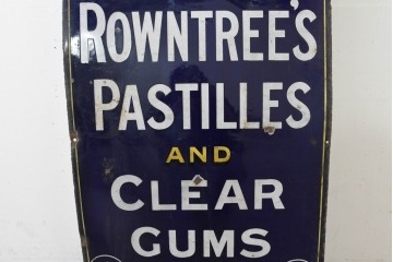 イギリスアンティーク　Rowntree's(ラウントリーズ)　英国菓子メーカーのクラシックな広告ホーロー看板　(R-089744)
