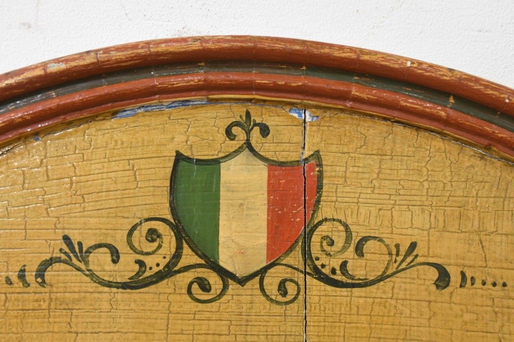 イタリアヴィンテージ　1950年から1970年頃　著名工房ペイント作品　ビストロの店舗什器としておすすめ!　魚を立体的にあしらったレトロな魚屋の看板　(R-089745)